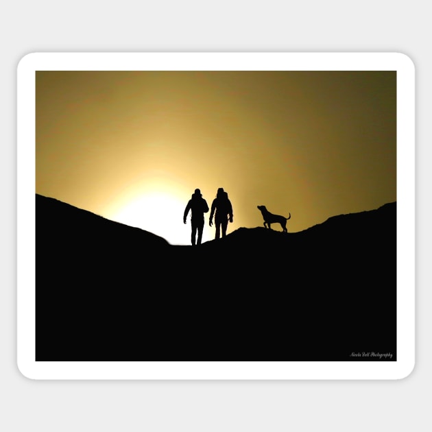 peak district walkers silhouette Sticker by Simon-dell